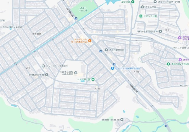 川西市清和台西　第1期　新築一戸建ての地図