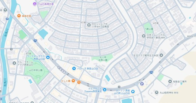 西宮市北六甲台　第2期　新築一戸建ての地図