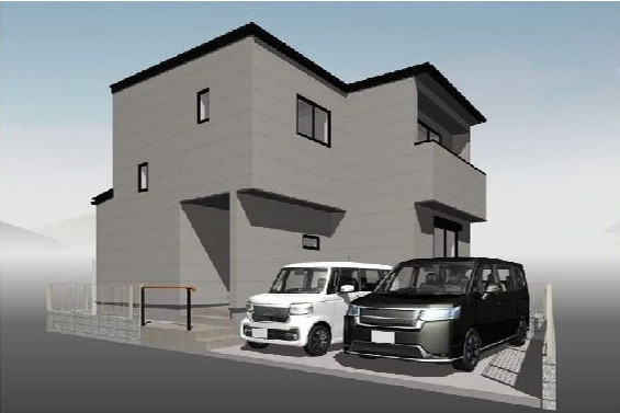 「お買い物施設充実」高知市介良中野団地　新築一戸建ての外観|シックで洗練された外観☆