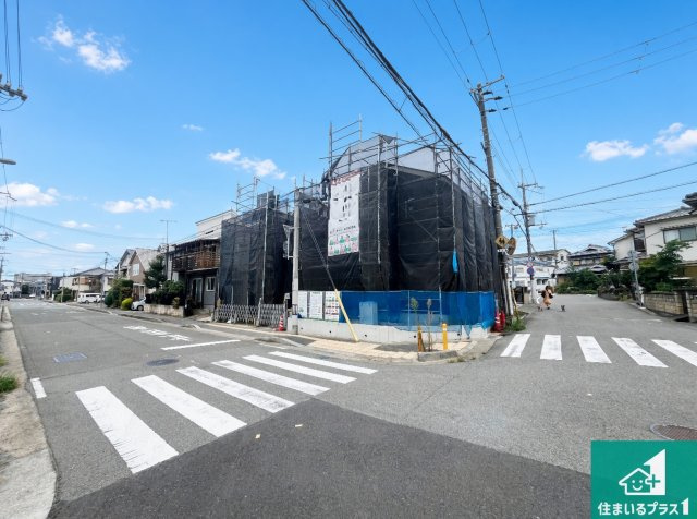 明石市西明石町　第1期　新築一戸建ての前面道路含む現地写真|周辺は落ち着いた街並みの住宅地！子育てがしやすい住環境です！まだ未完成ですが、現地でしかわからない事もございます。是非一度ご覧ください。