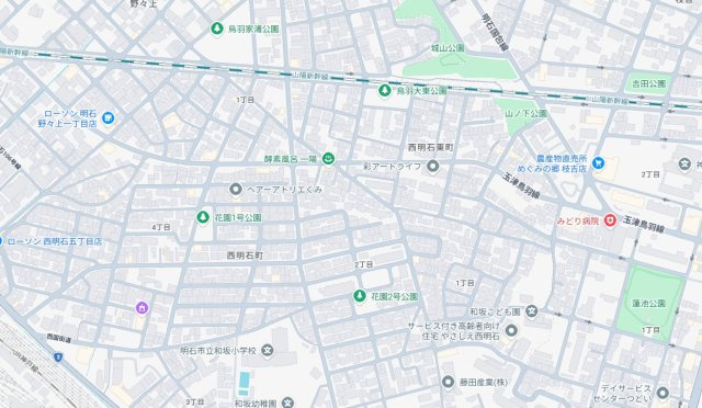 明石市西明石町　第1期　新築一戸建ての地図