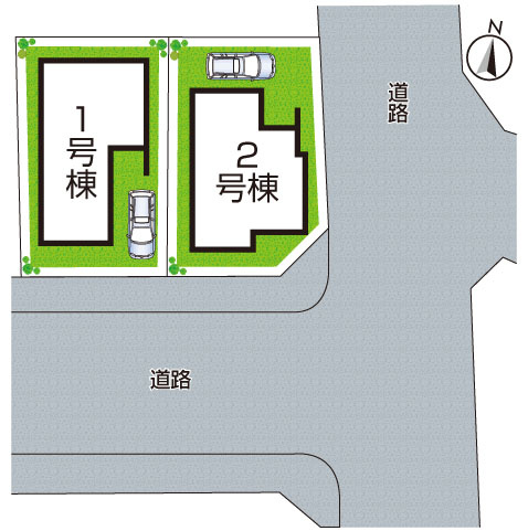 明石市西明石町　第1期　新築一戸建ての区画図|全2区画