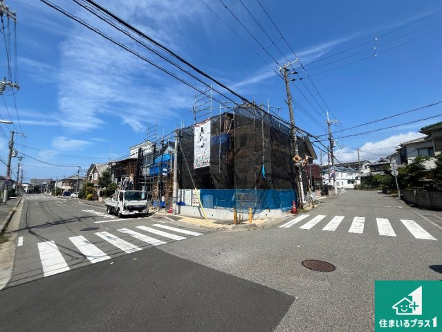 明石市西明石町　第1期　新築一戸建ての前面道路含む現地写真|周辺は落ち着いた街並みの住宅地！子育てがしやすい住環境です！まだ未完成ですが、現地でしかわからない事もございます。是非一度ご覧ください。