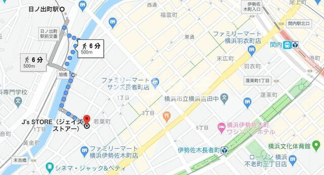 ボナール・イセザキの地図