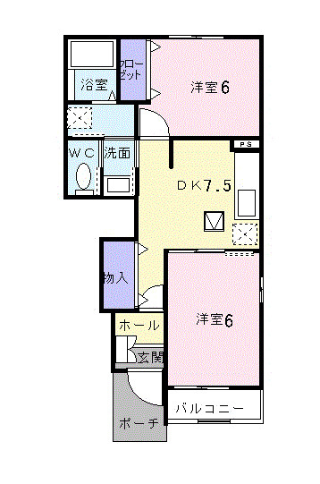 【間取り】 | ライフサニー浅川Ⅰ