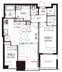 大崎ウエストシティタワーズＷＥＳＴの間取り
