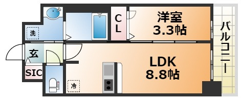 アドバンス神戸パーチェの間取り