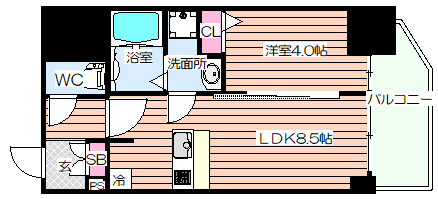 【間取り】 | プレサンス北浜オリジン