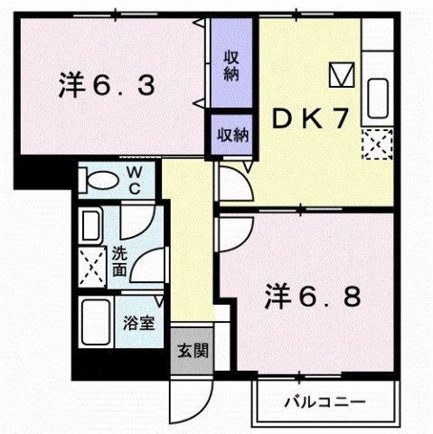 ビレッジあいＡの間取り