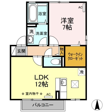 リビングタウン八日市場　Ｅの間取り