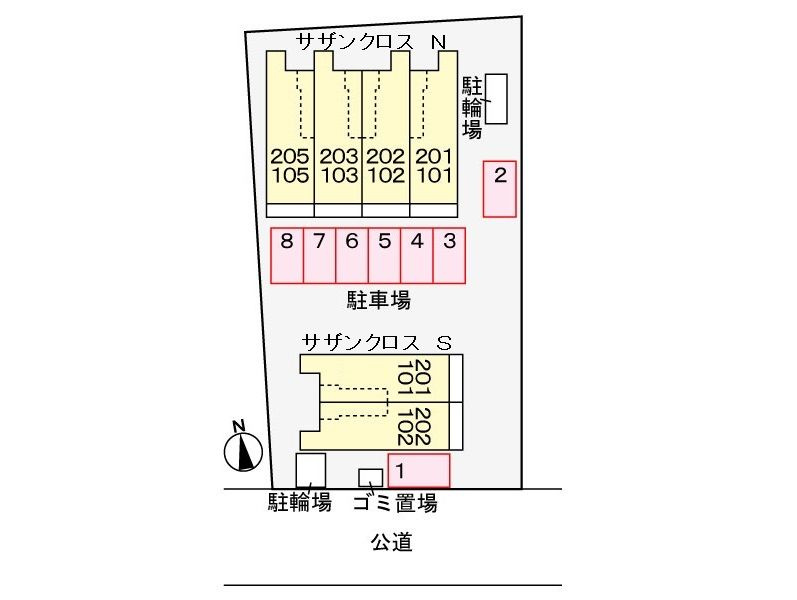 サザンクロス　Ｎの区画図