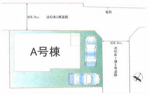 座間市ひばりが丘2丁目　新築戸建全1棟の区画図