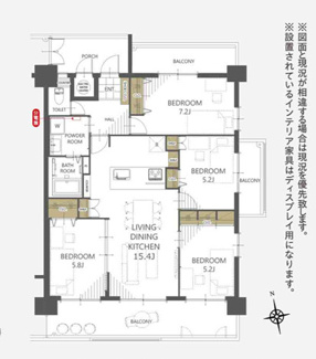 【間取り】 | ロワールマンション二日市3