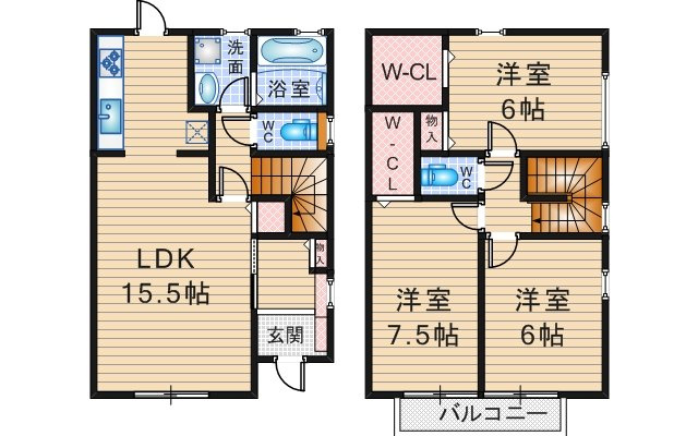 ローズコート中桜塚の間取り