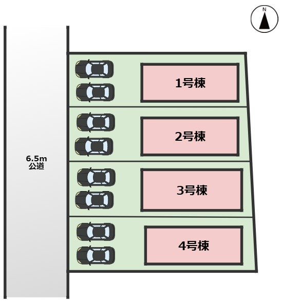MIRASUMO緑区潮見が丘2174④｜名古屋市の戸建ならホームアップの区画図