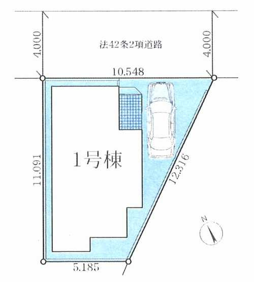 茅ヶ崎市出口町４期　新築戸建全１棟の区画図