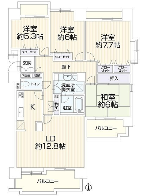 井口台パークヒルズ参番館の間取り