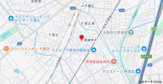 千里丘東貸家の地図
