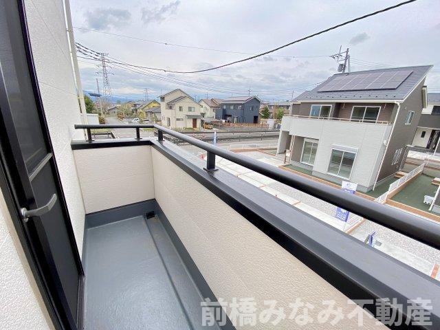 【新築】前橋市富士見町時沢第4　４号棟(全４棟)　クリエートの家　新築建売分譲のバルコニー|落ち着いた時間を過ごせるバルコニーです