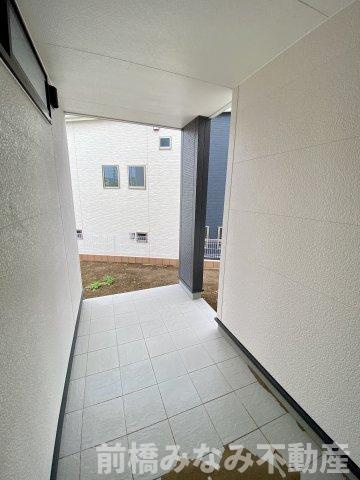 【新築】前橋市富士見町時沢第4　４号棟(全４棟)　クリエートの家　新築建売分譲のバルコニー|バルコニーからの眺めを楽しみながら食事をしませんか
