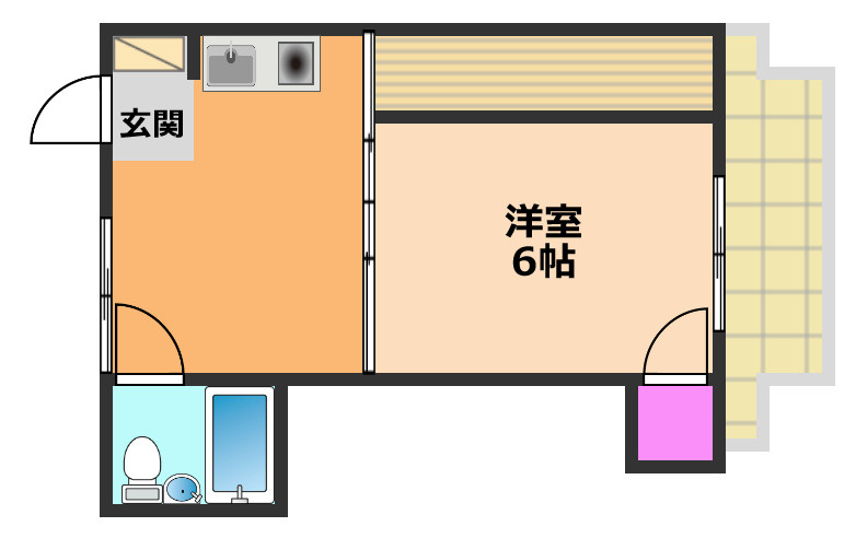 高槻市安満東の町の賃貸マンションの間取り