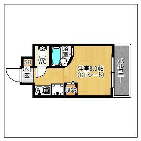 福岡市博多区博多駅南３丁目の賃貸マンションの間取り