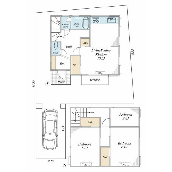 【間取り】 | 八王子市中野上町５丁目戸建