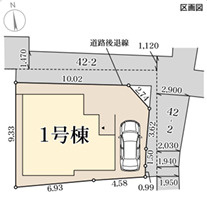 リーブルガーデン堺市東区日置荘西町2丁1期の区画図