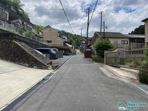 北白川仕伏町 土地の前面道路含む現地写真