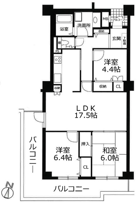 ディアエスタミオ垂水の間取り