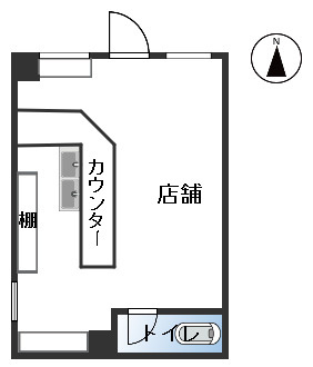 パルムハウス曽根　1階店舗の間取り