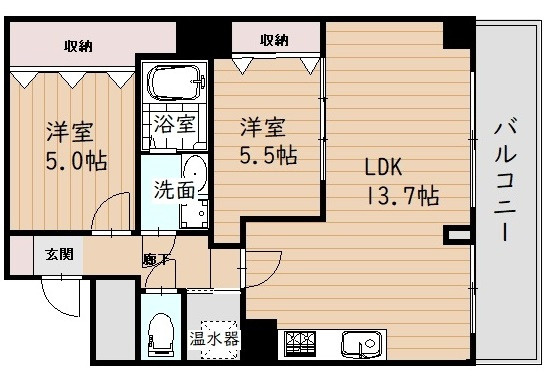 ポレスター広島の間取り