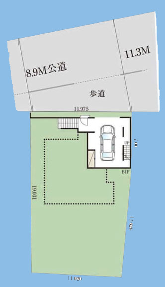 多摩市桜ヶ丘４丁目の中古一戸建の区画図