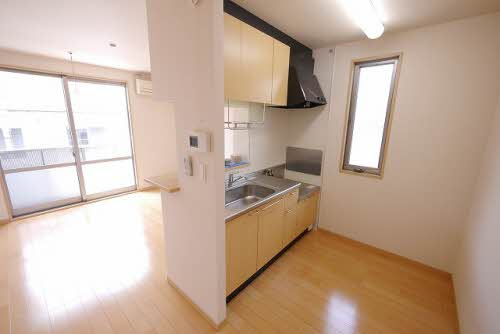 熊本市中央区京町１丁目のアパートのキッチン