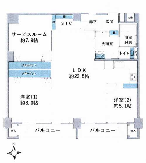 マンション茅ヶ崎の間取り