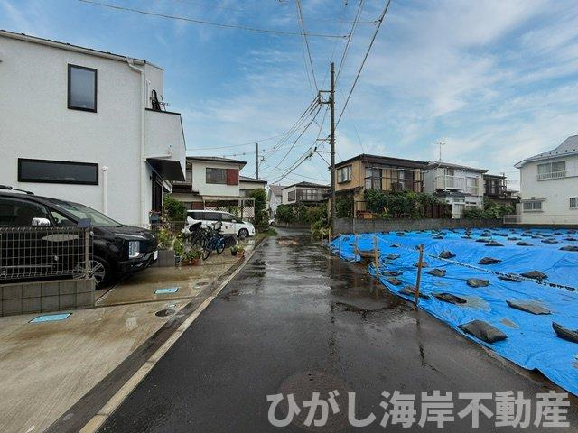 茅ケ崎市浜須賀　売地　全２区画の前面道路含む現地写真|現地外観