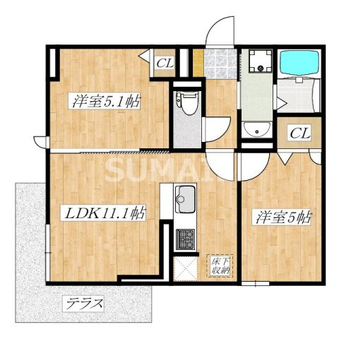 カサベルテ鹿骨の間取り|間取り☆