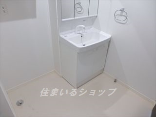 メゾン・ド・プルメリアⅣの洗面所|三面鏡付きシャンプードレッサー
