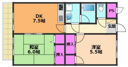 アトレーユ日吉台の間取り