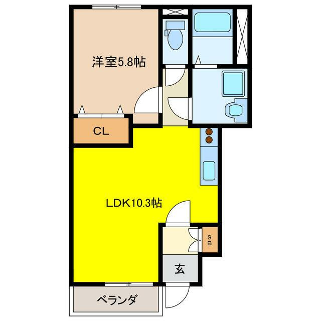 大垣市直江町　一棟アパートの間取り