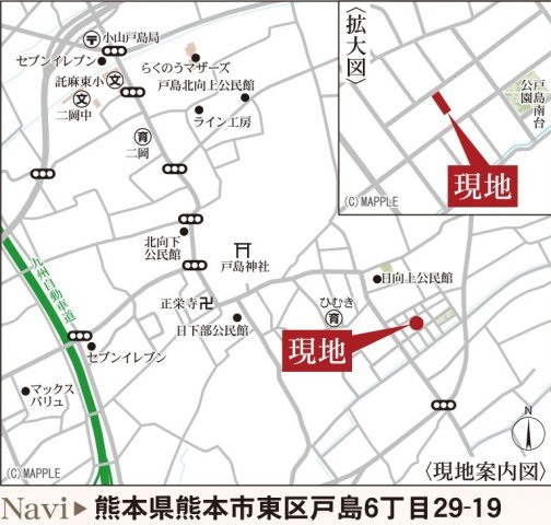 リーブルガーデン／東区戸島第13／２号棟の地図