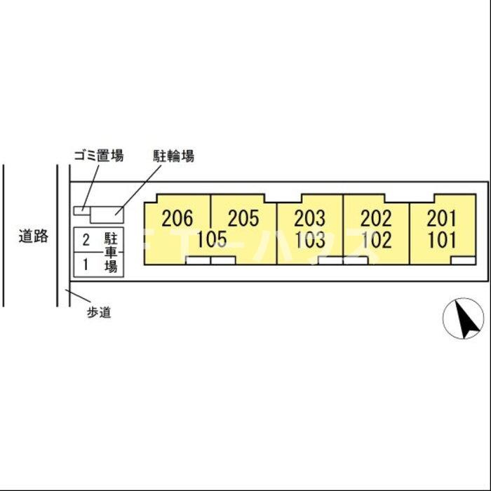 フォルトゥーナ北葉の区画図|配置図