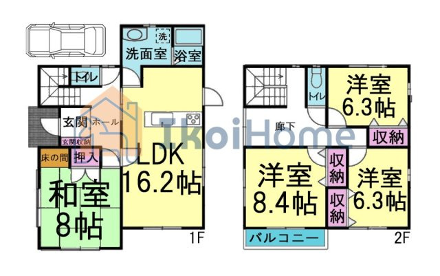 神戸市西区伊川谷町潤和　中古戸建の間取り|●年中無休：当日予約可●全居室6帖以上のゆったりとした4LDKの間取りです♪全居室収納も完備！