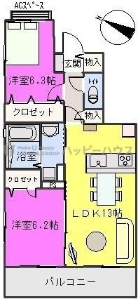グランドールの間取り|別号数タイプ