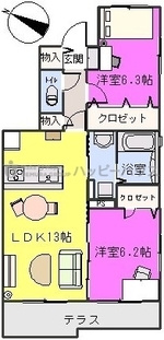 グランドールの間取り|別号数タイプ