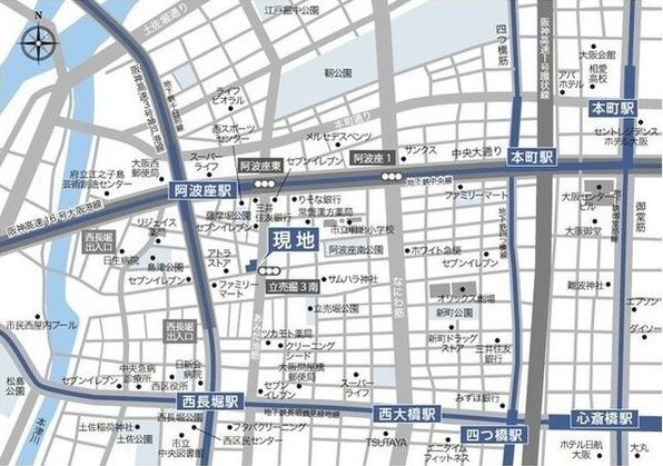 TLRレジデンス本町WESTの地図