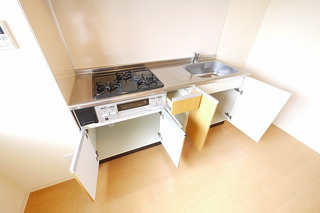 マンション南京終のキッチン|キッチンでお料理をお楽しみください