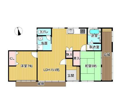 笠間市泉　中古戸建の間取り