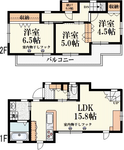 国立市谷保へーベルハウスの間取り