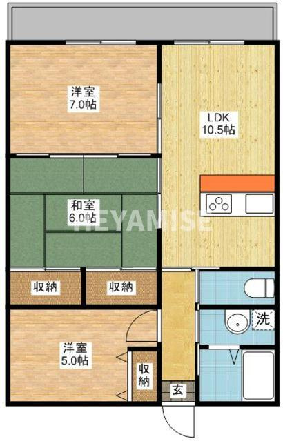 エスポワール坊ノ前Aの間取り